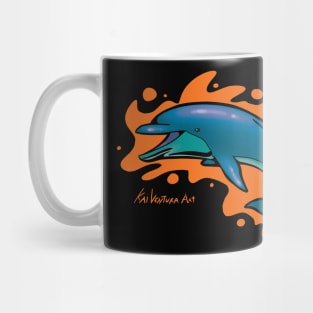 Rad colorful dolphin Color Variant B Mug